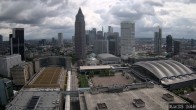 Archiv Foto Webcam Blick von Frankfurter Messe auf die Skyline 09:00