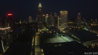 Archiv Foto Webcam Blick von Frankfurter Messe auf die Skyline 21:00
