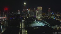 Archiv Foto Webcam Blick von Frankfurter Messe auf die Skyline 23:00