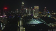 Archiv Foto Webcam Blick von Frankfurter Messe auf die Skyline 23:00