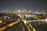 Archived image Webcam Panoramic View over to the Skyline of Frankfurt 23:00
