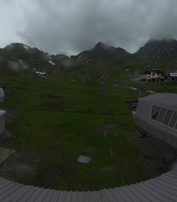Samnaun: View from Alp Trida to Viderjoch